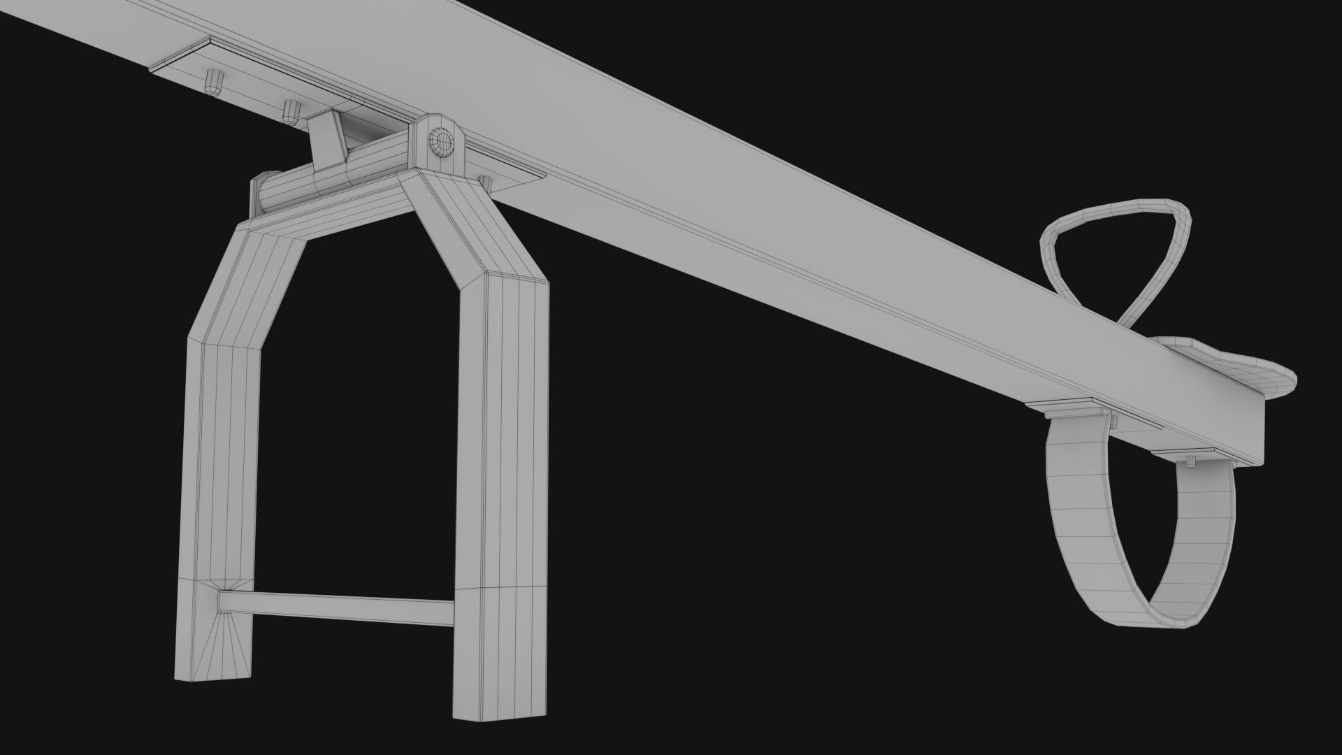 3D low poly PBR playground seesaw Low-poly 3D model_14