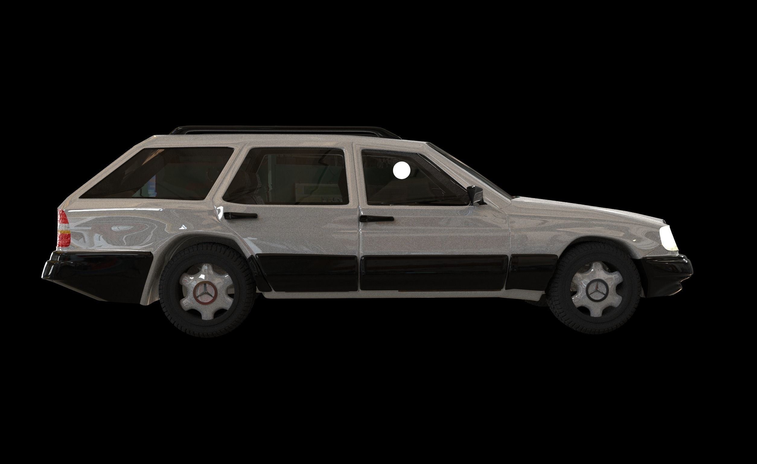 Mercedes-Benz E class W124 Kombi model 3D Low-poly 3D model_5