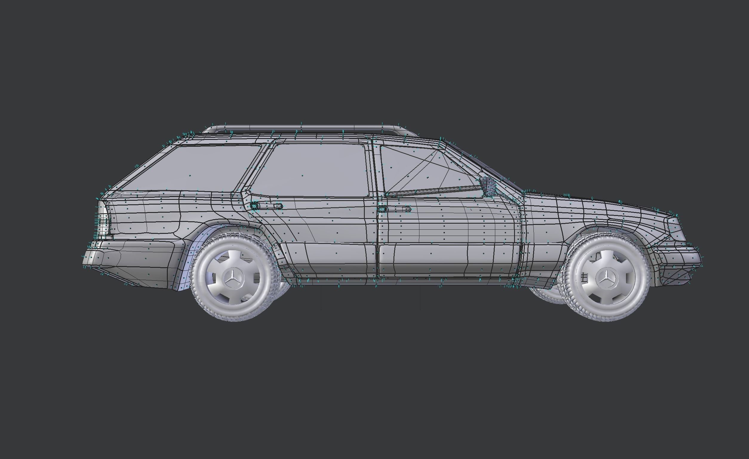 Mercedes-Benz E class W124 Kombi model 3D Low-poly 3D model_13