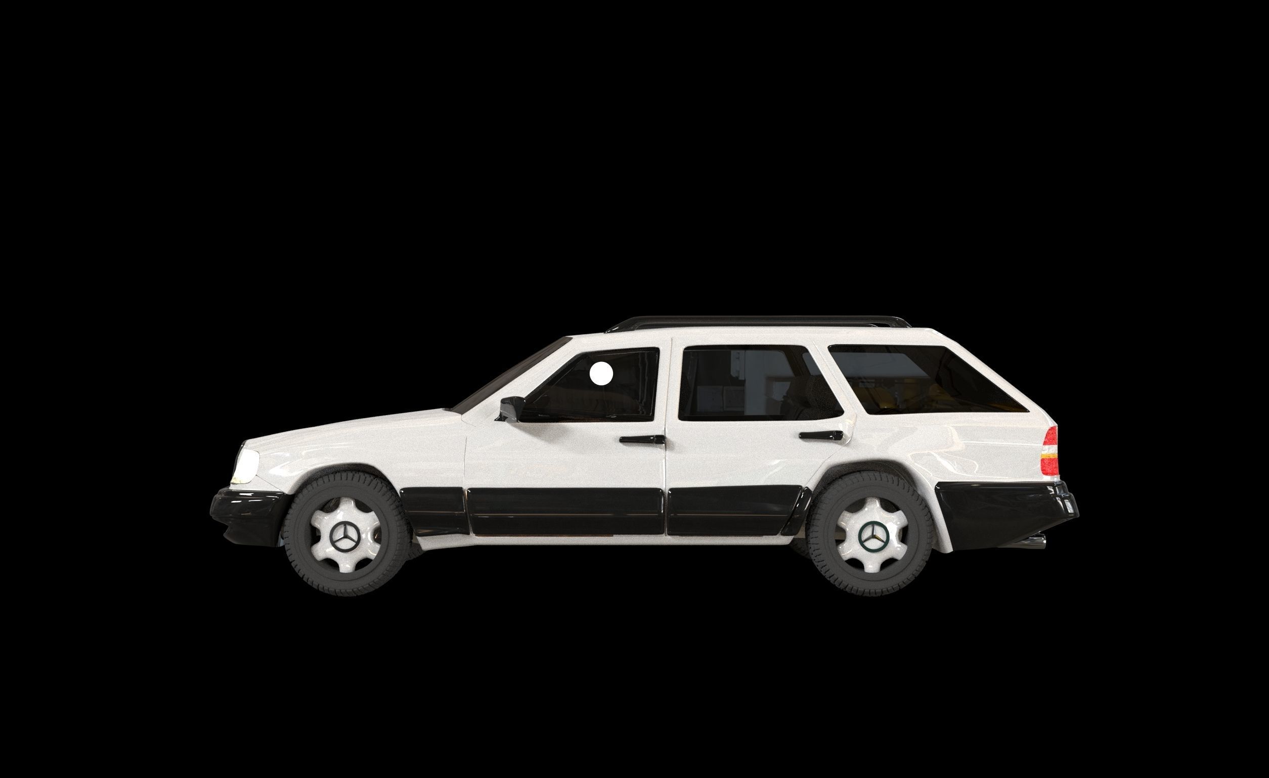 Mercedes-Benz E class W124 Kombi model 3D Low-poly 3D model_2
