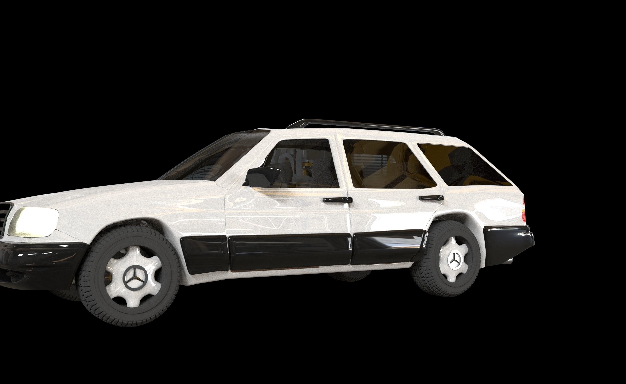 Mercedes-Benz E class W124 Kombi model 3D Low-poly 3D model_3