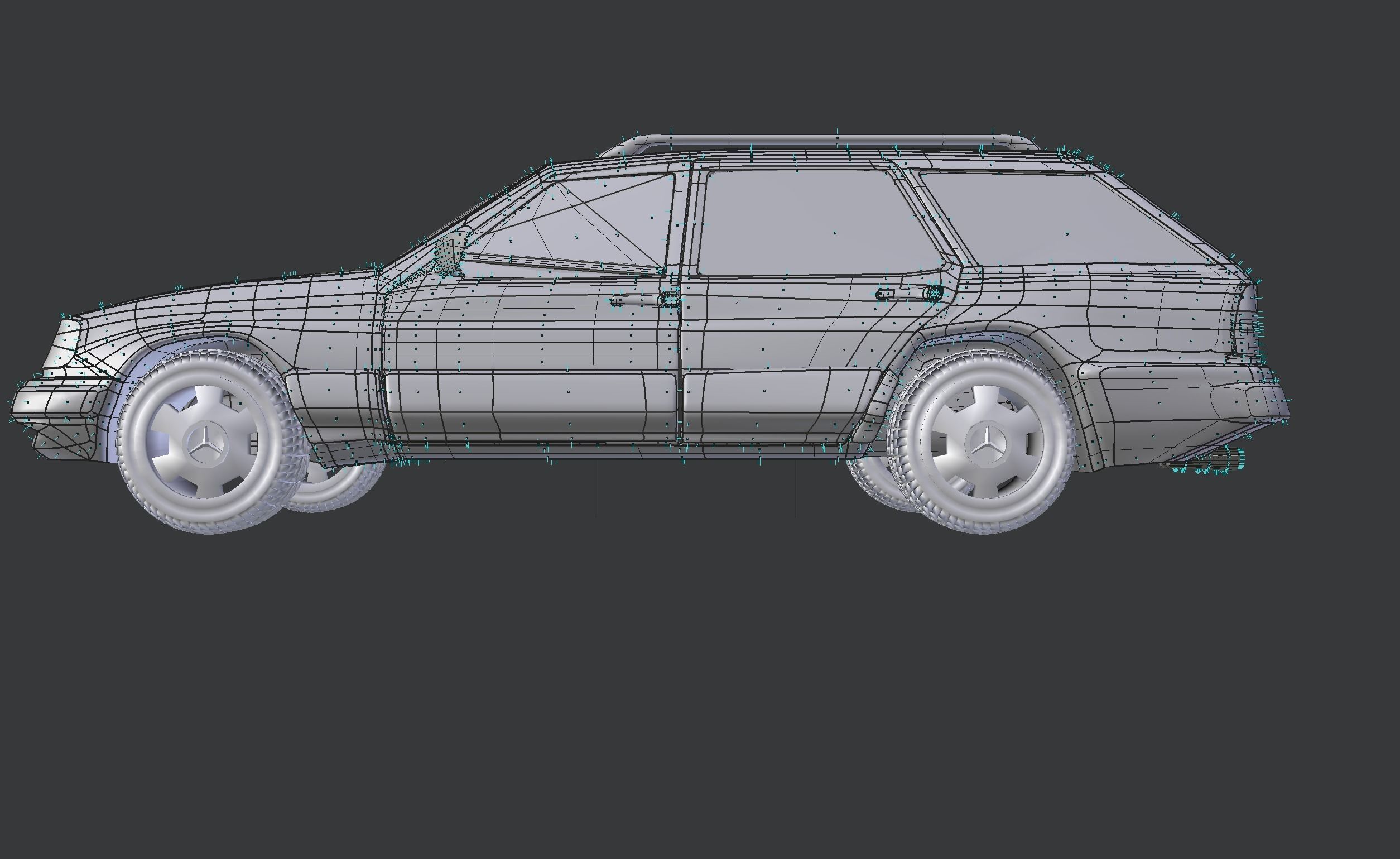 Mercedes-Benz E class W124 Kombi model 3D Low-poly 3D model_11
