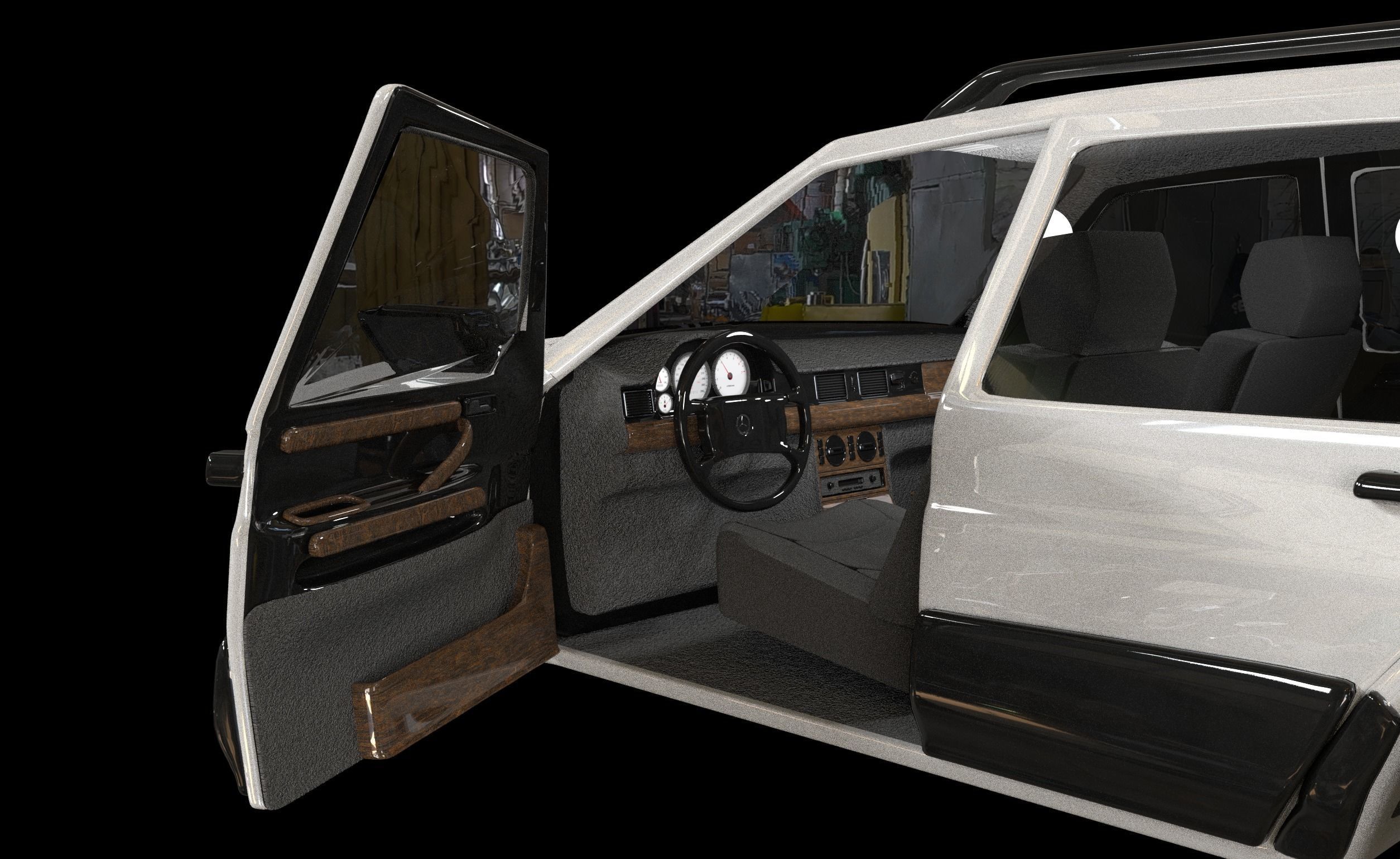Mercedes-Benz E class W124 Kombi model 3D Low-poly 3D model_8
