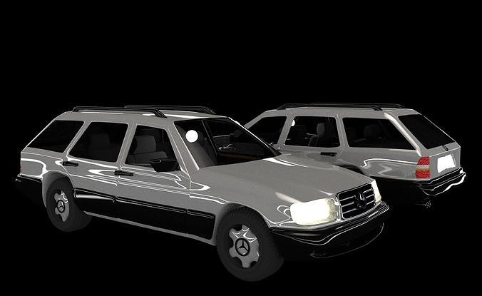 Mercedes-Benz E class W124 Kombi model 3D Low-poly 3D model