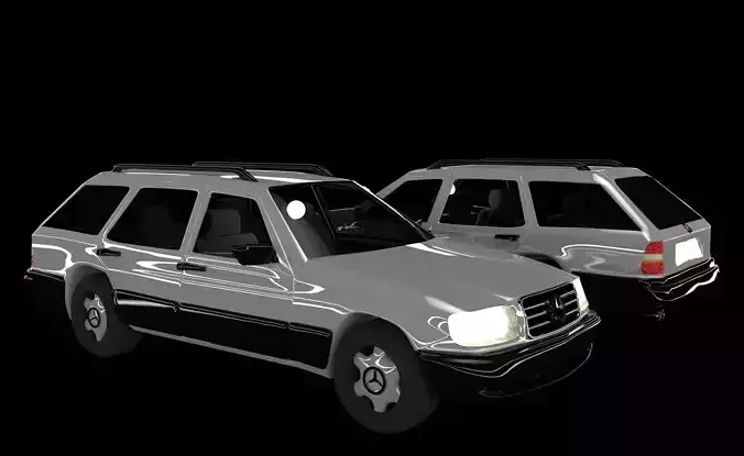 Mercedes-Benz E class W124 Kombi model 3D Low-poly 3D model