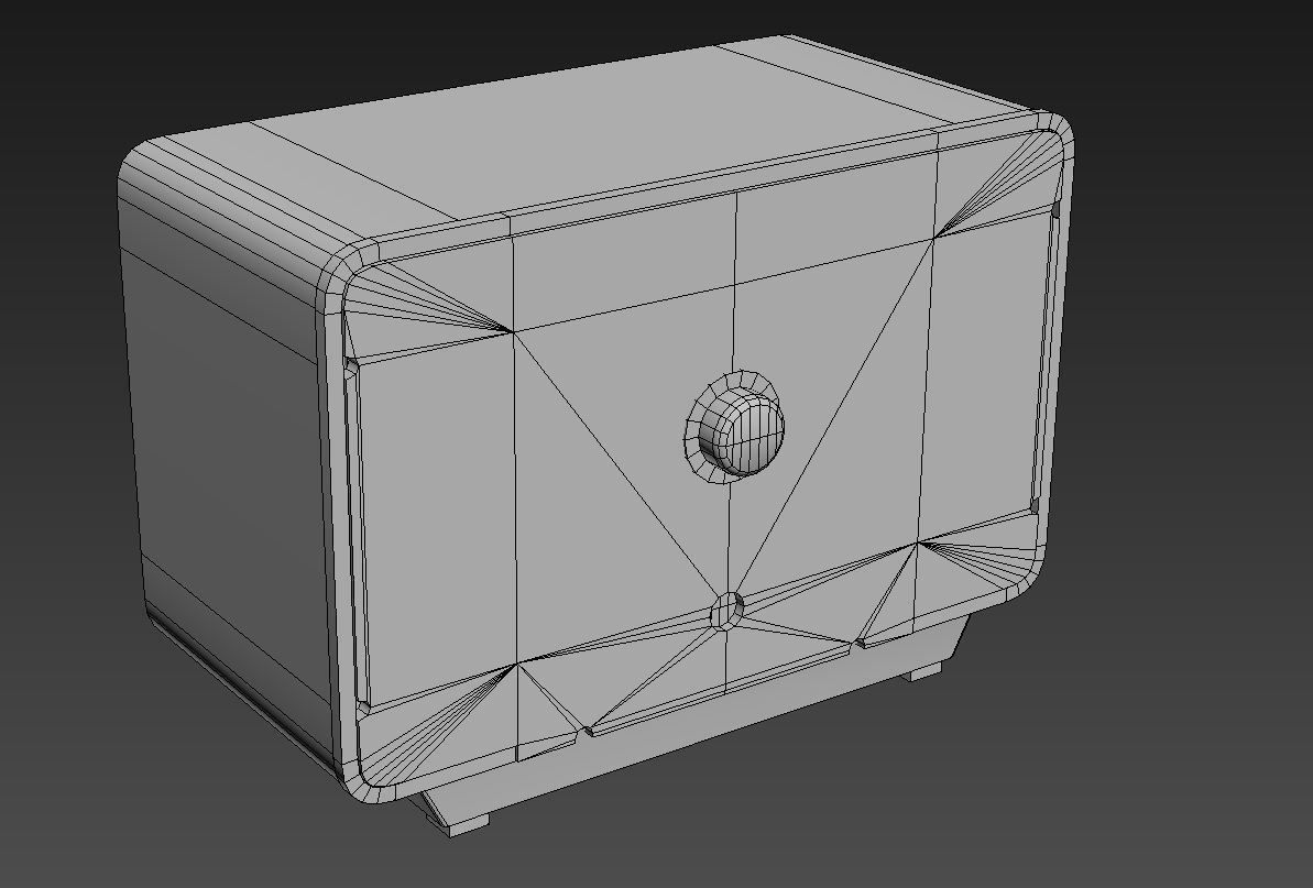 Old TV Low-poly 3D model_6