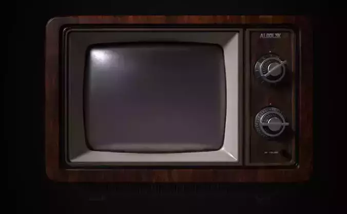 Old TV Low-poly 3D model