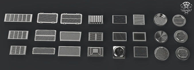 Vents - Kitbash Low-poly 3D model