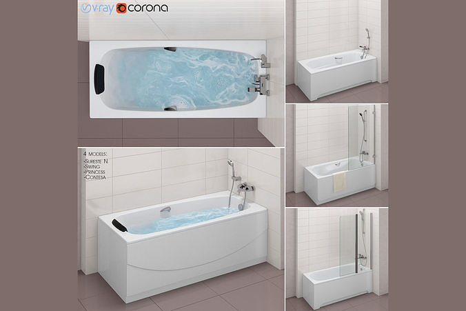 Set of baths Roca set 32 -Sureste N-Swing-Princess-Contesa 3D model
