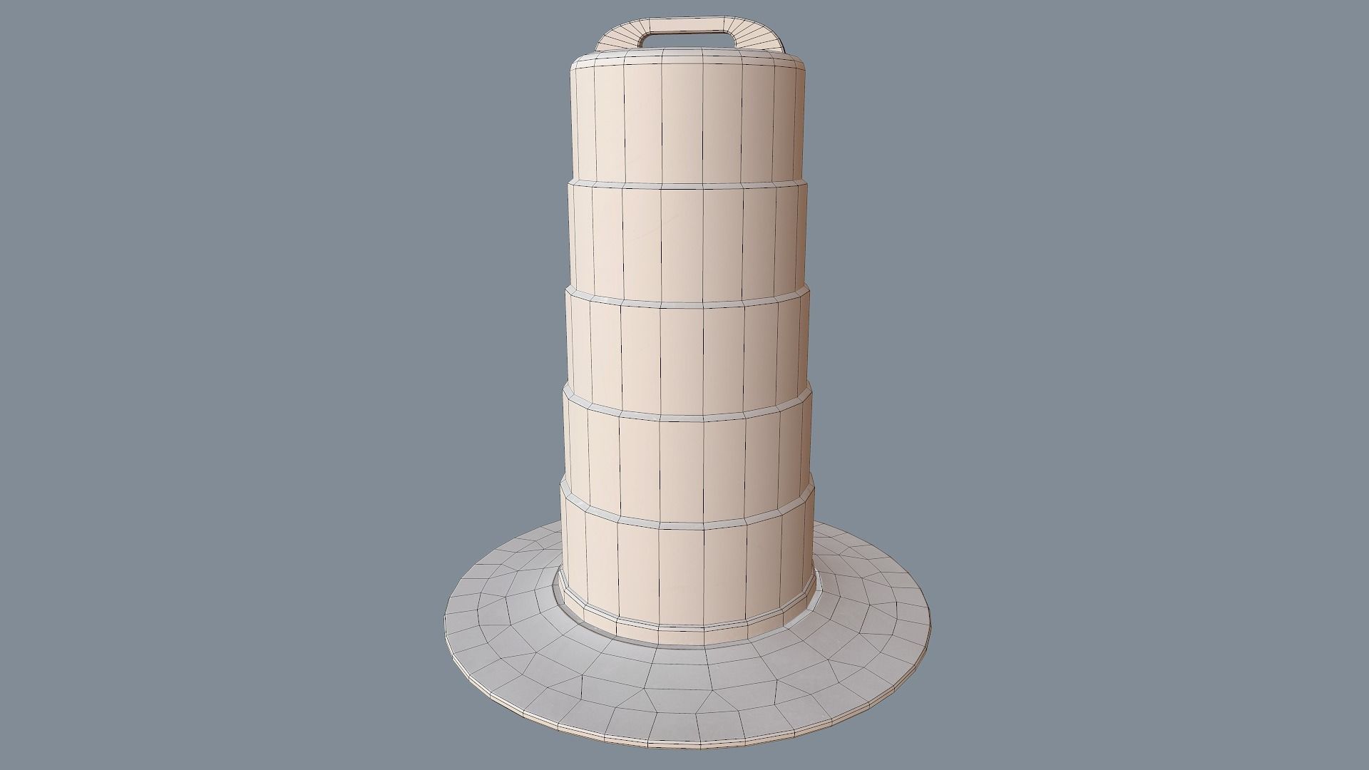 Traffic Cone PBR Game Ready  Low-poly 3D model_3