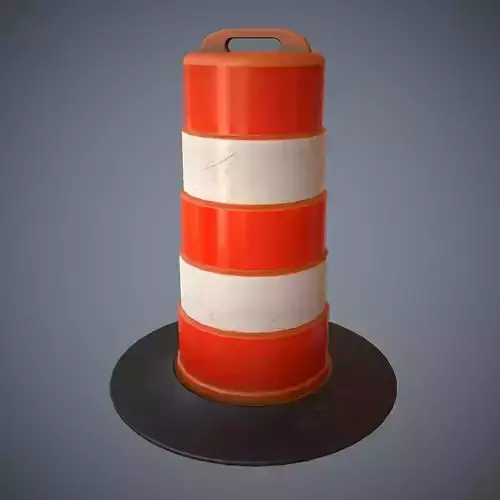 Traffic Cone PBR Game Ready 