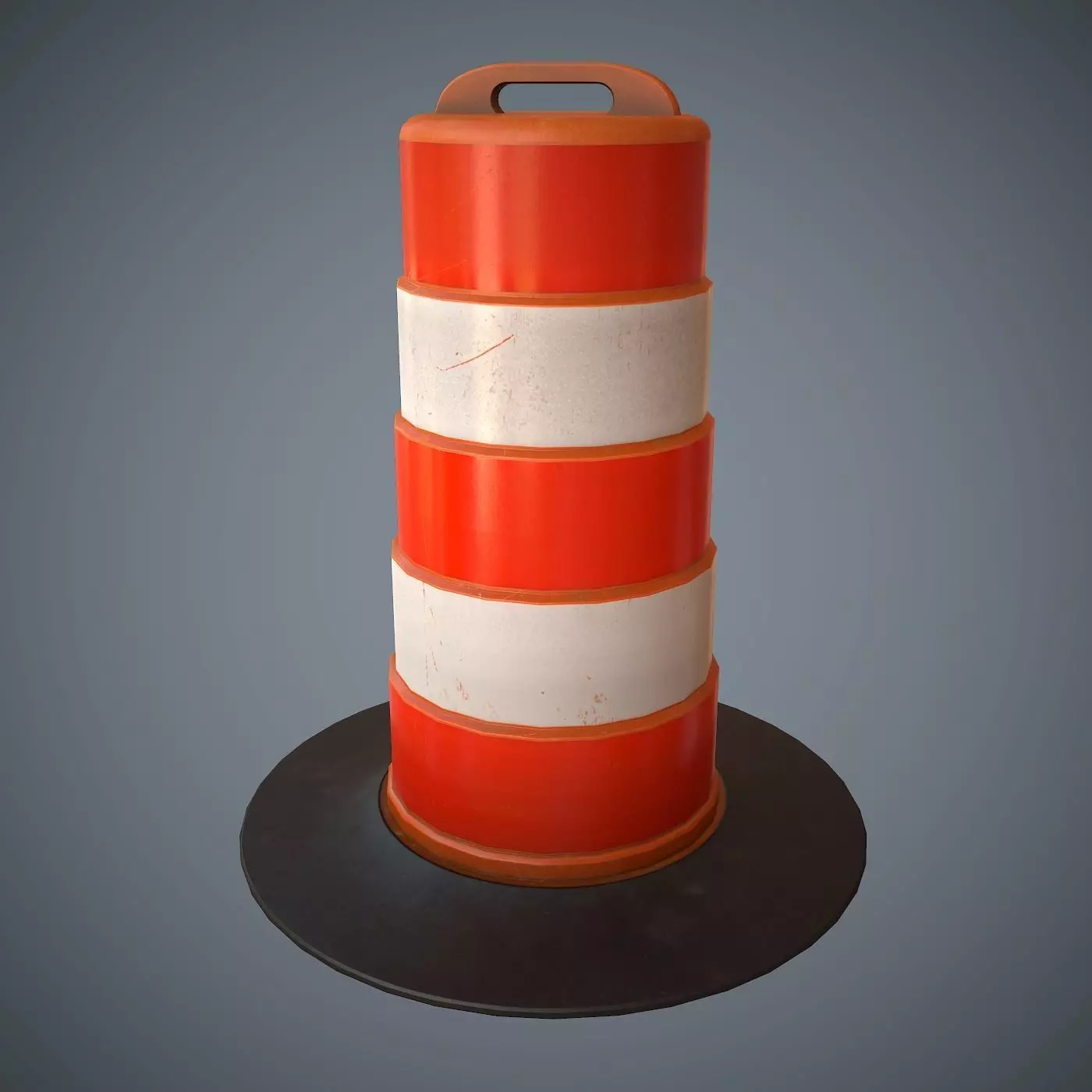 Traffic Cone PBR Game Ready  Low-poly 3D model_0