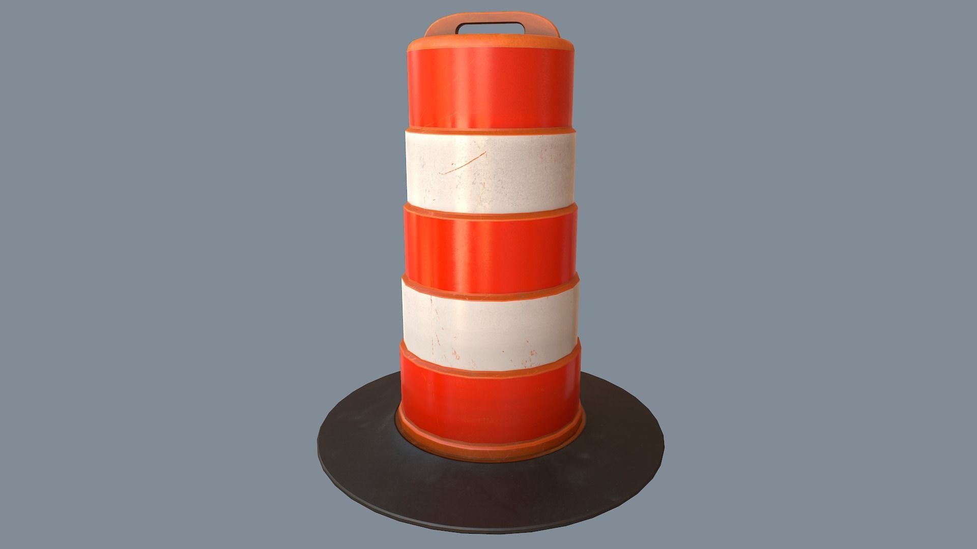 Traffic Cone PBR Game Ready  Low-poly 3D model_2