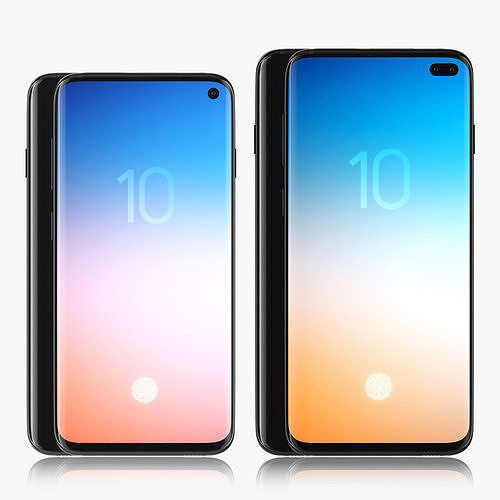 Samsung GALAXY S10 and S10 PLUS -obj 3D model