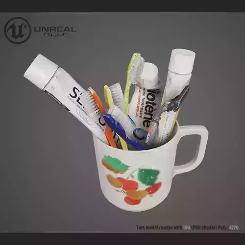 Bathroom Accessoires Low-poly 3D model