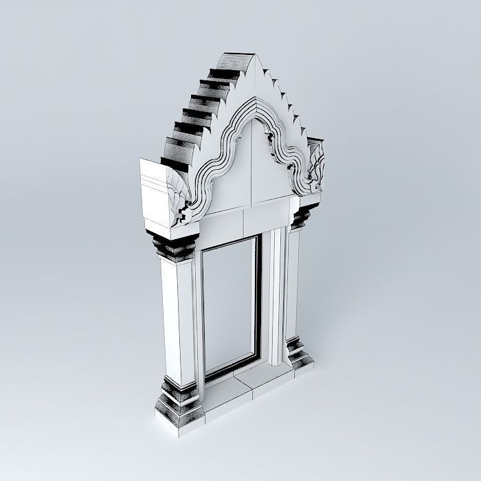 Doorway ornament 3D model_3