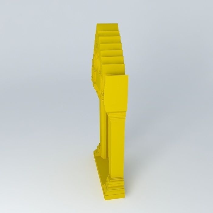Doorway ornament 3D model_2