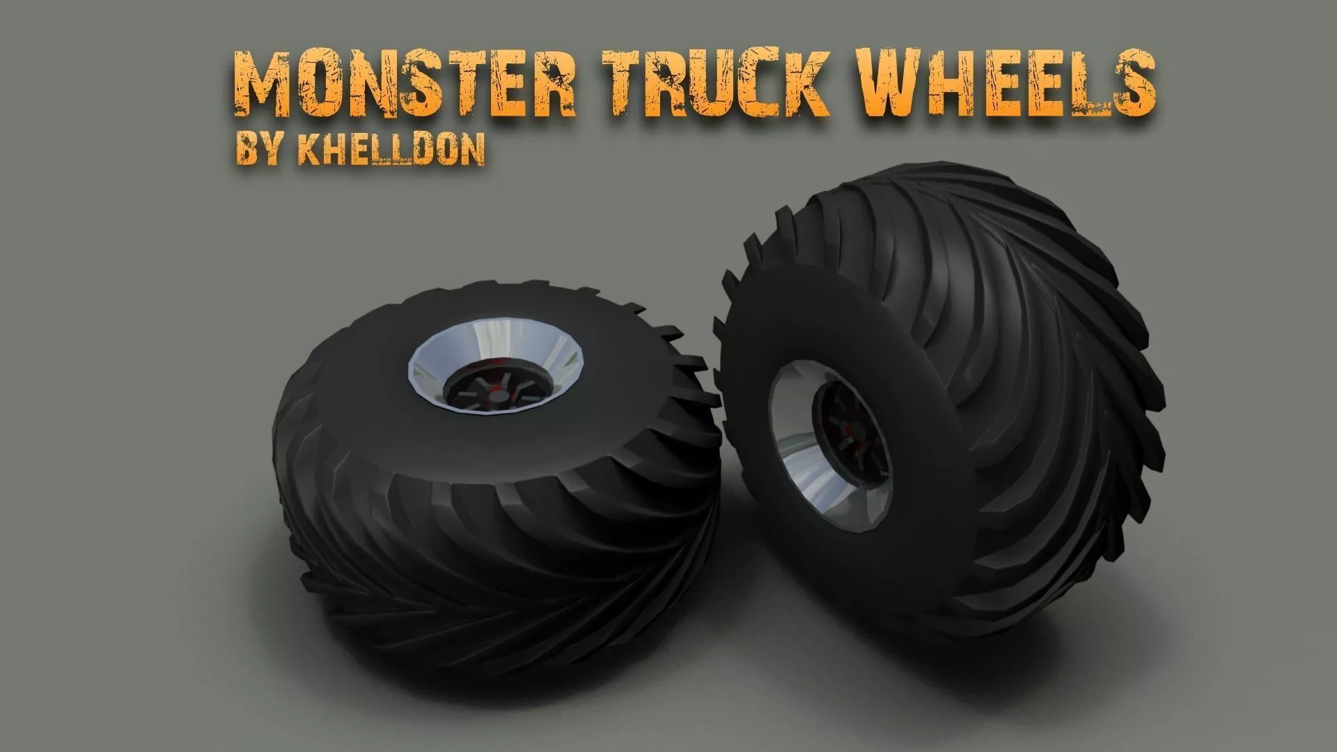 Monster Truck Wheel Free low-poly 3D model