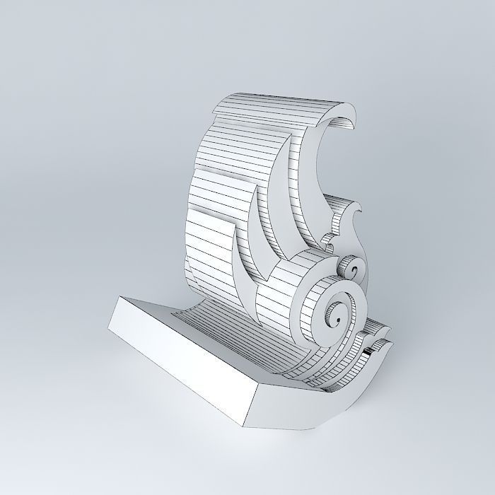 End Roof Ornament 3D model_4