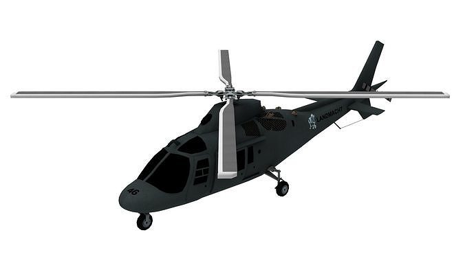 Lowpoly Hirundo A109 Helicopter 3D Model Low-poly 3D model