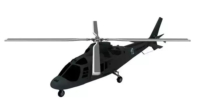 Lowpoly Hirundo A109 Helicopter 3D Model Low-poly 3D model