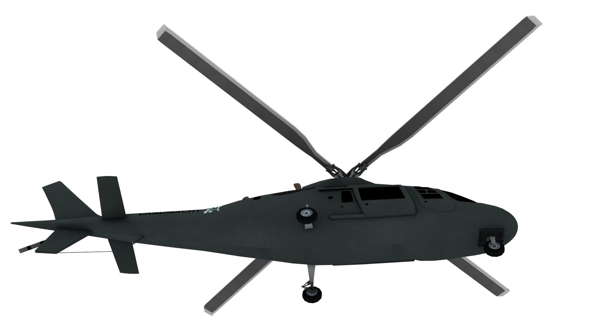 Lowpoly Hirundo A109 Helicopter 3D Model Low-poly 3D model_4