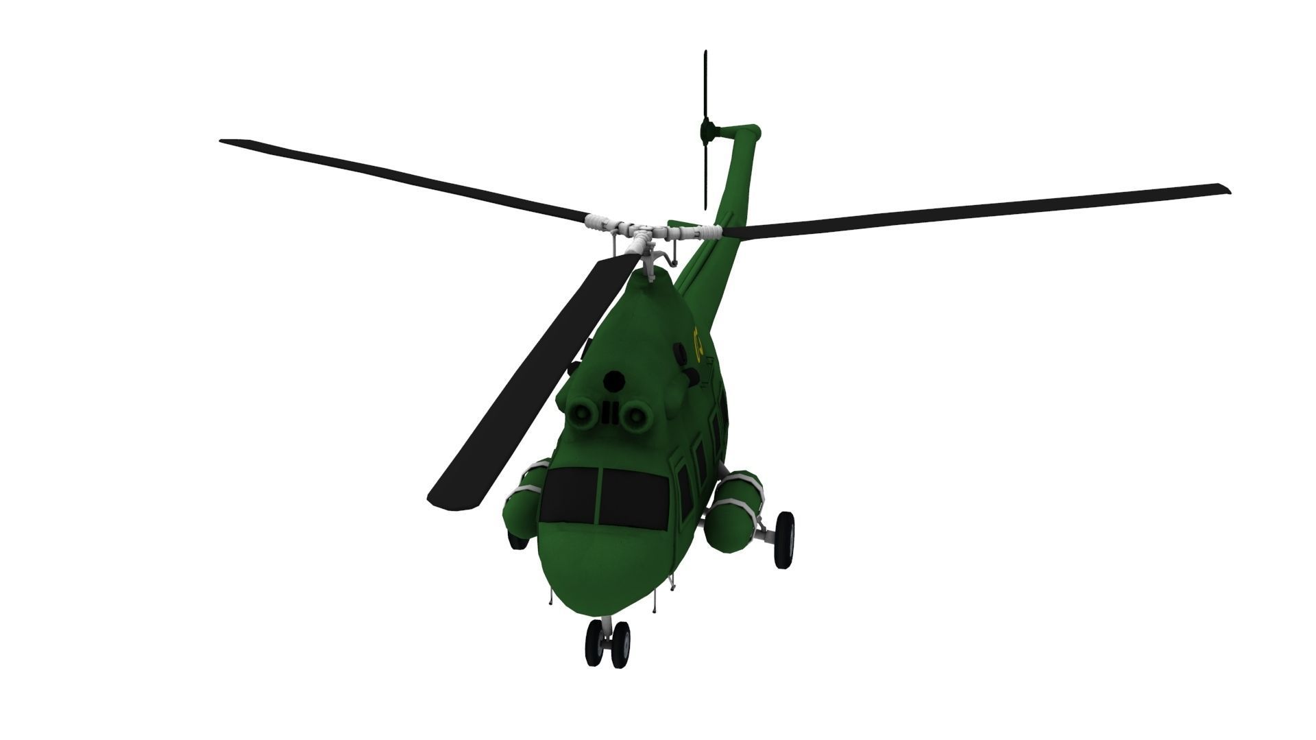 Lowpoly Mi-2 Hoplite Helicopter 3D Model Low-poly 3D model_1