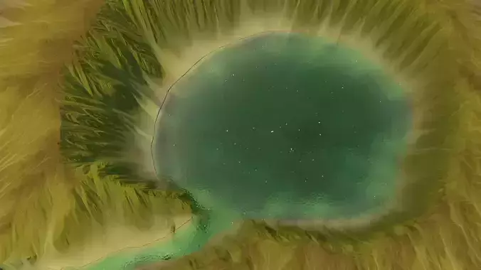 Volcanic Lake Terrain terrain