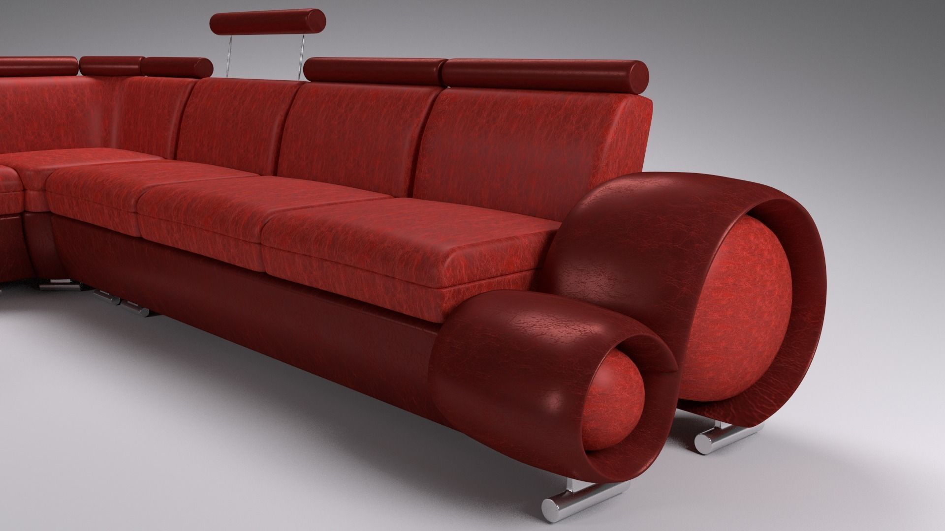 Sofa sectional 3D model_0
