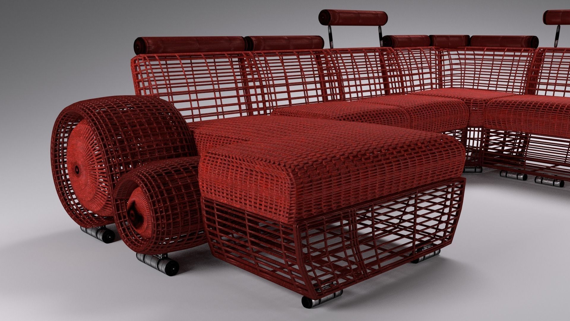 Sofa sectional 3D model_6