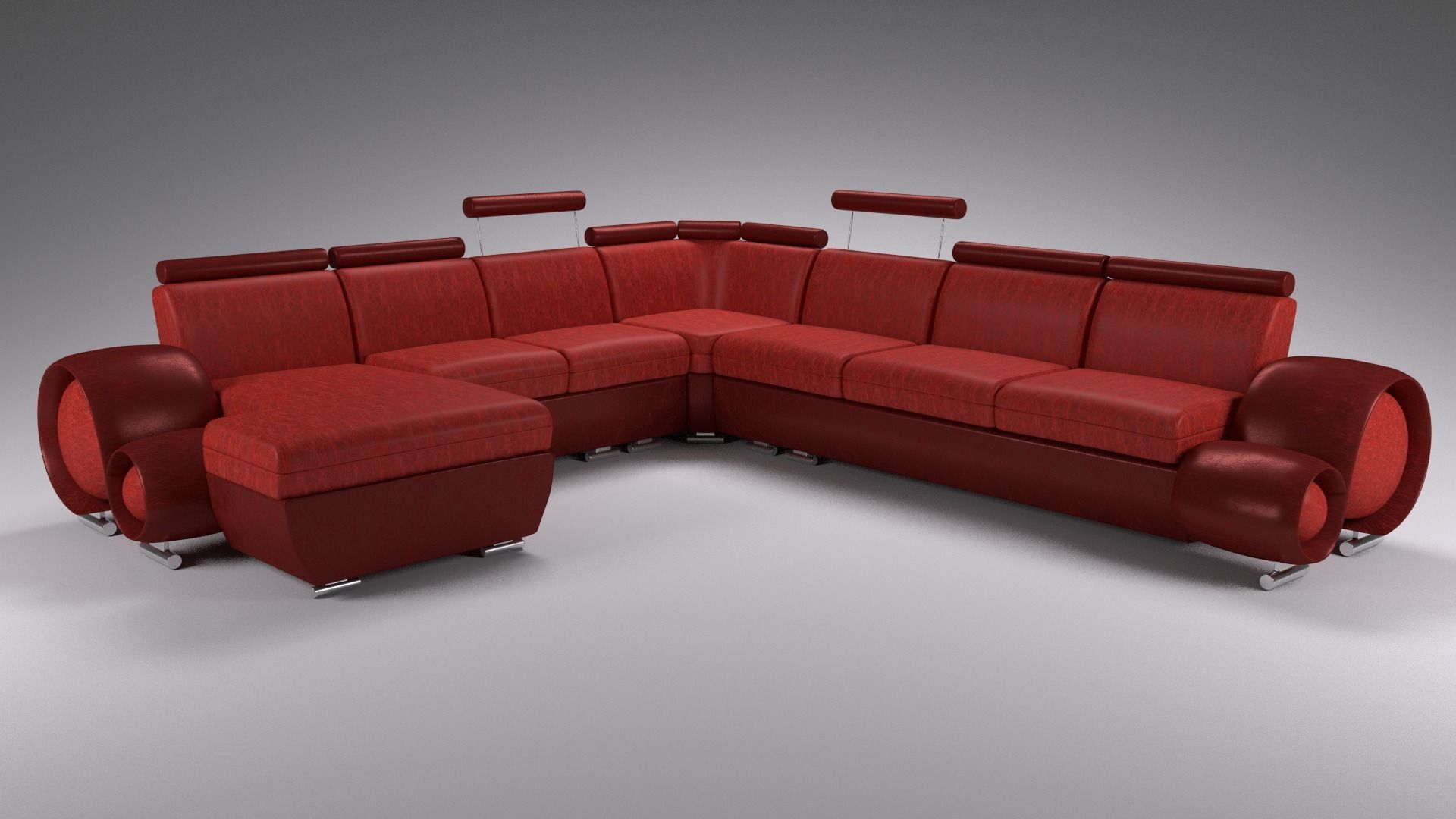 Sofa sectional 3D model_1