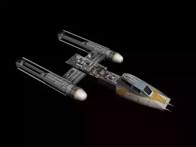 Y-Wing Lowpoly star wars x-wing fighter Low-poly 3D model