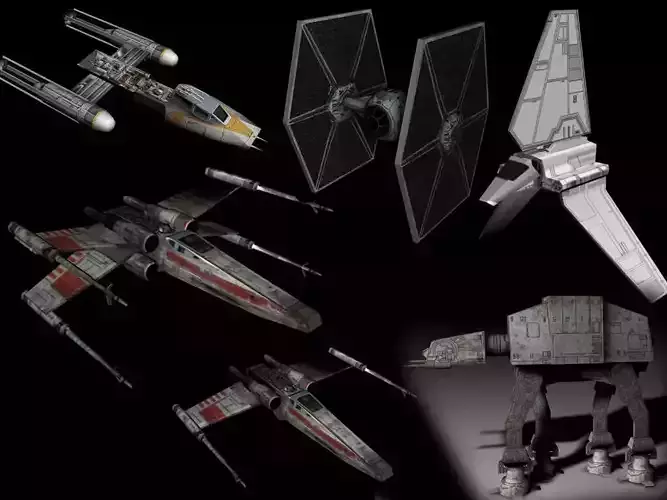 Star Wars - Lowpoly Vehicles Low-poly 3D model