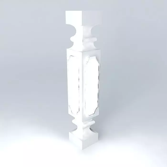 Railing Column 3D model_0