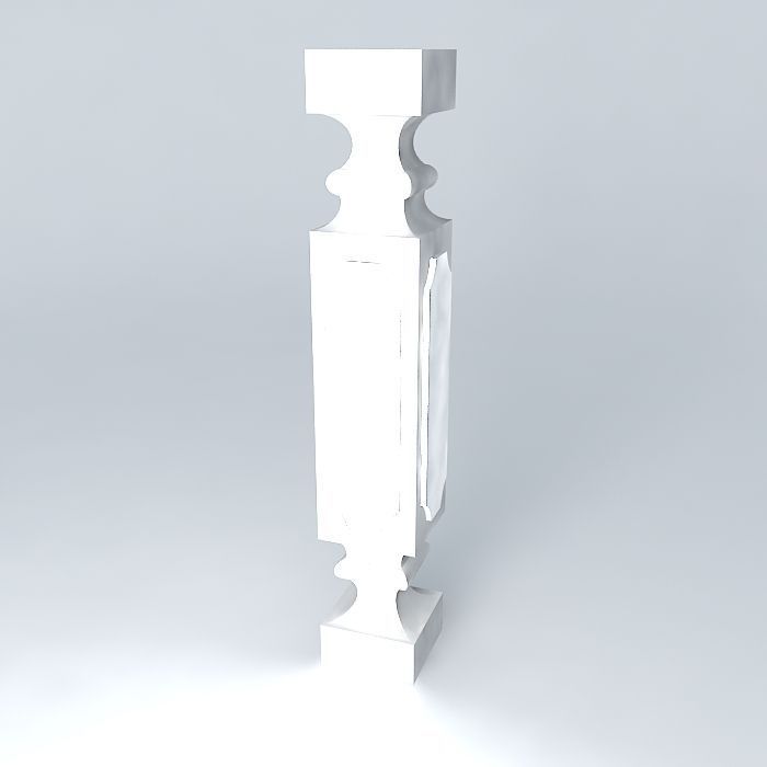 Railing Column 3D model_1