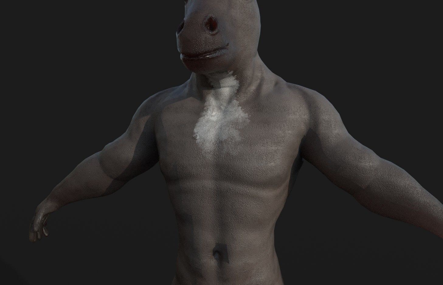 Horse man Creature Model with PBR n Arnold Textures n Xgen Fur Low-poly 3D model_3