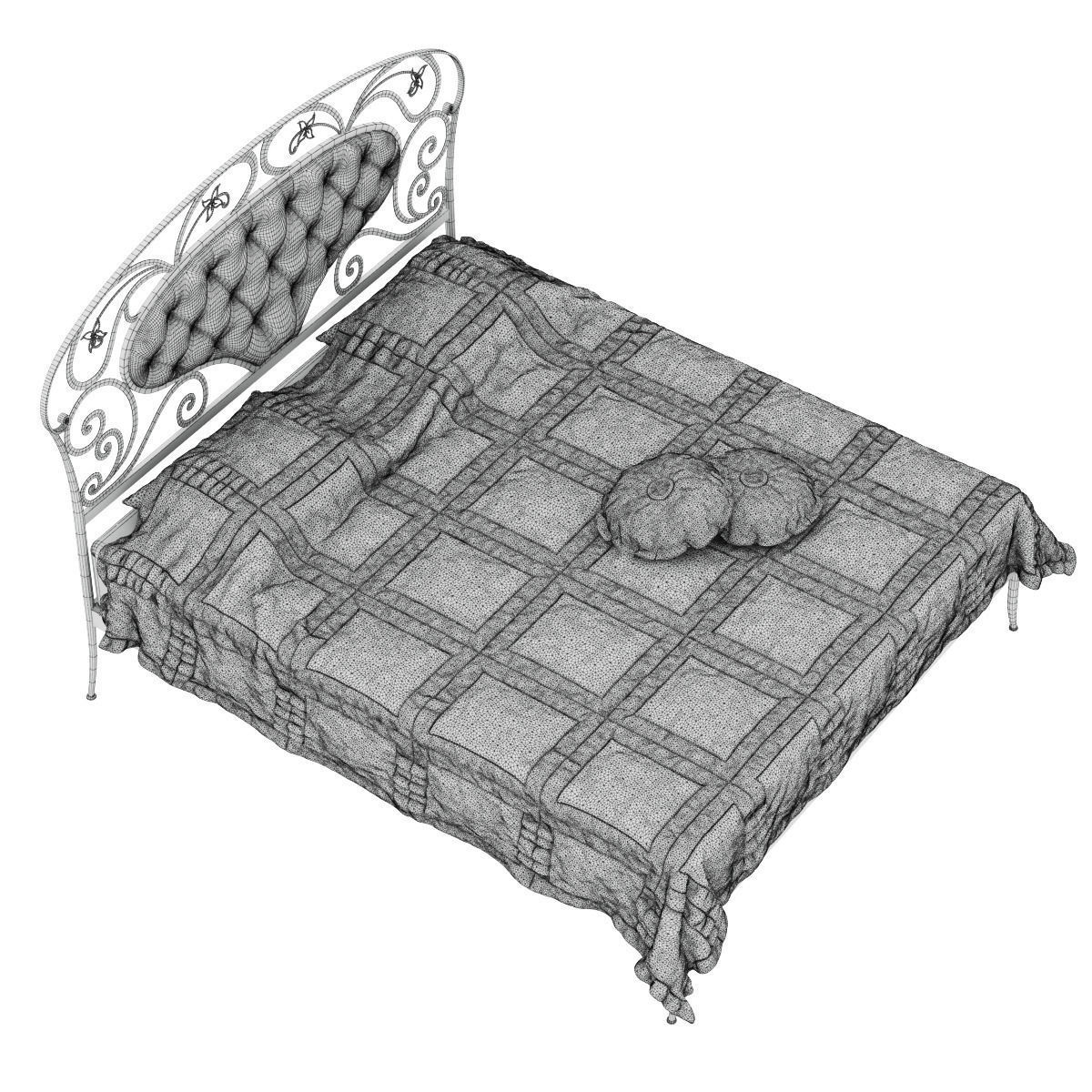 Bed Target Point Imbottiti 3D model_4