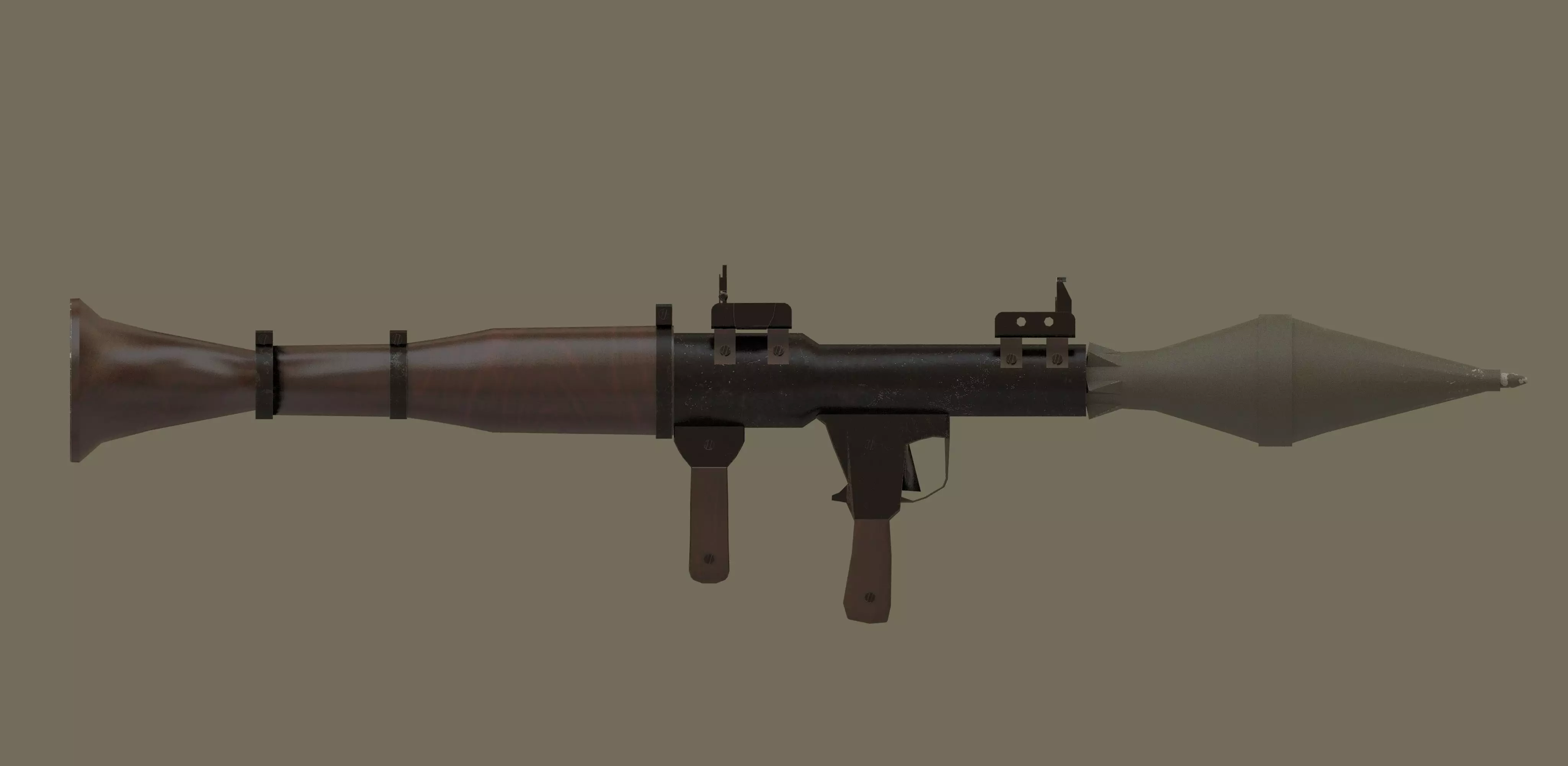 RPG-7 Launcher Free low-poly 3D model