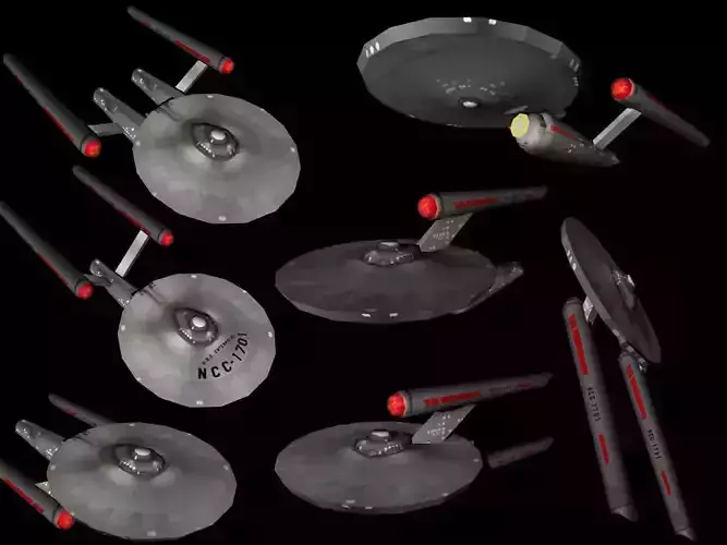 Star Trek - TOS Shipcollection - Lowpoly Low-poly 3D model