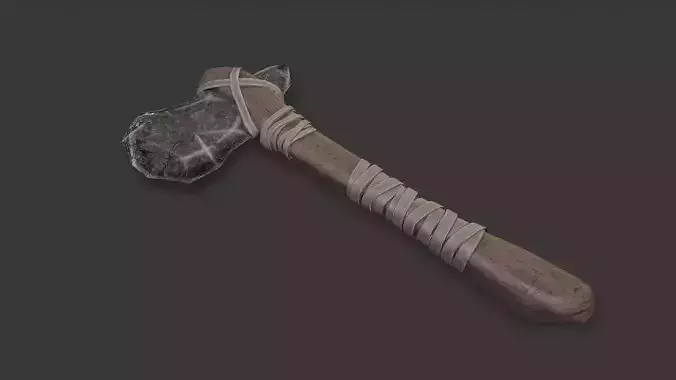 Stone Axe Low-poly 3D model