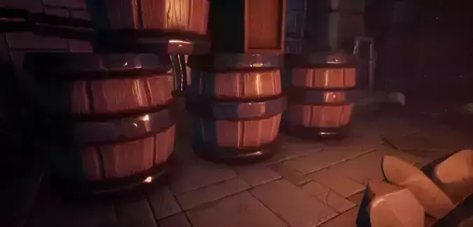 Stylized PBR barrel