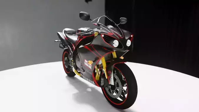 HQ Yamaha R1 3d model