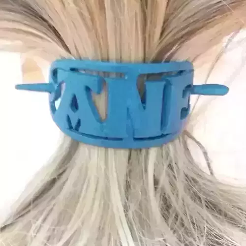 ANE Personalized Oval Hair Stick Barrete 54x30mm