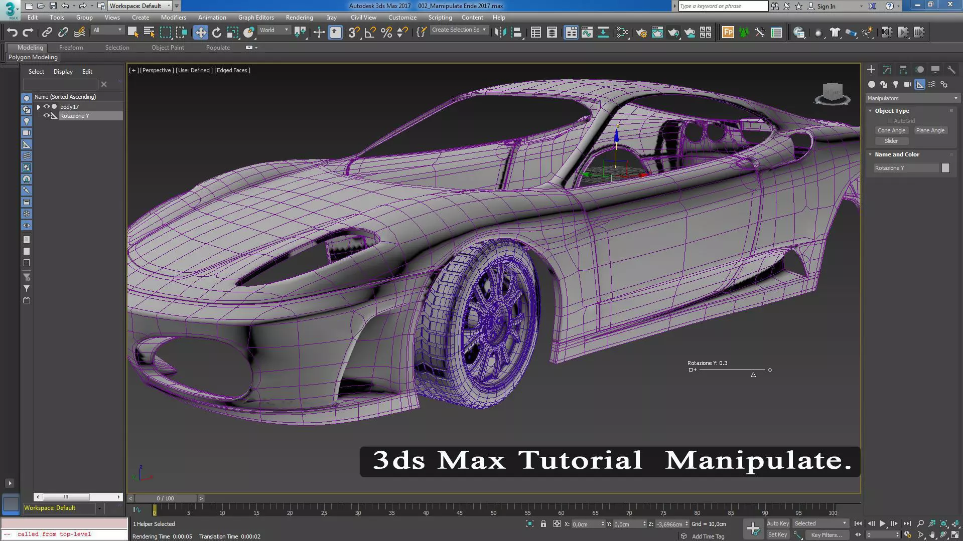 3ds max Manipulate Video Tutorial 3D model