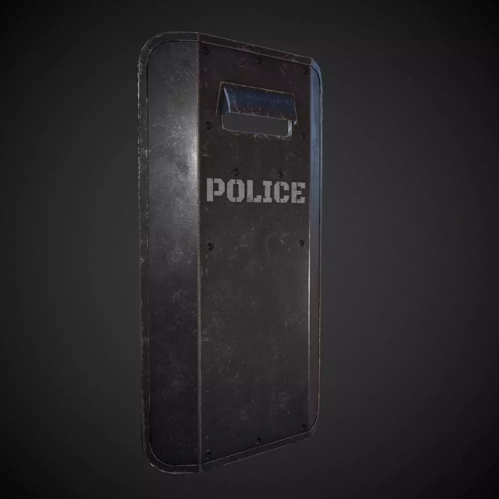 Riot Shield Low-poly 3D model_0