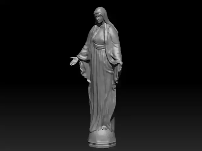 Saint Maria Statue High Poly