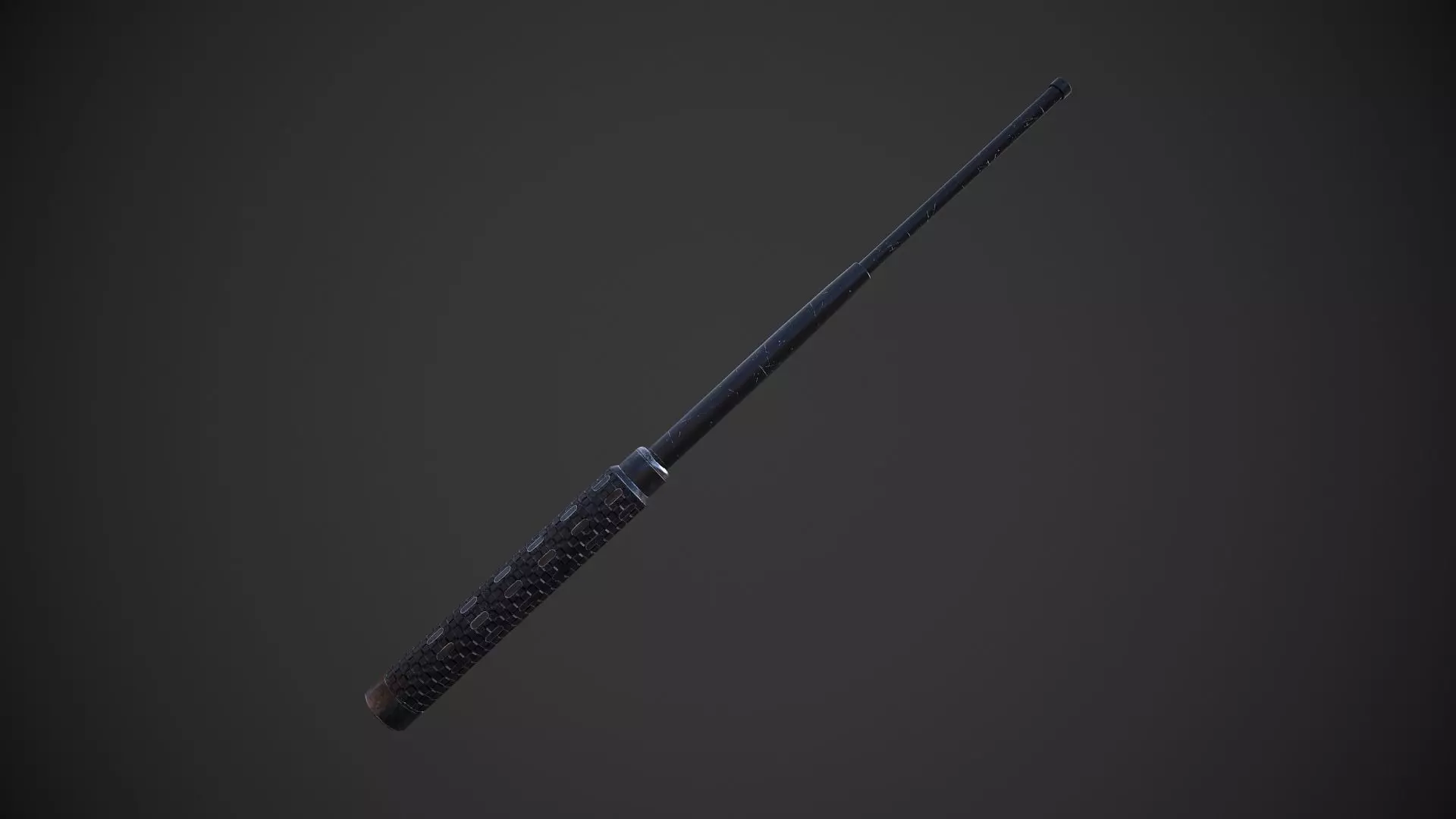 Telescopic Baton Low-poly 3D model_0