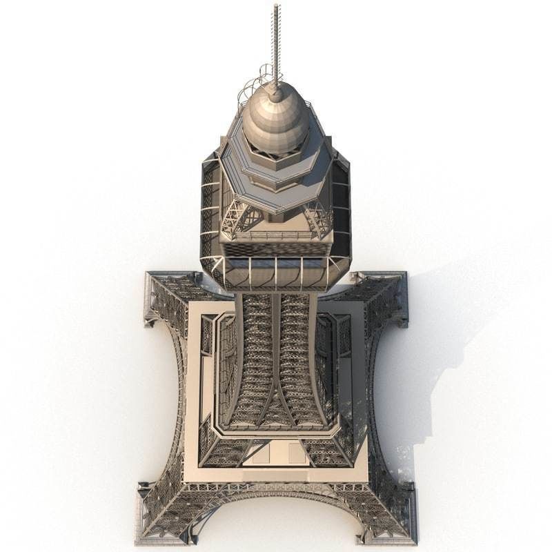 Eiffel Tower of Paris 3D model_3