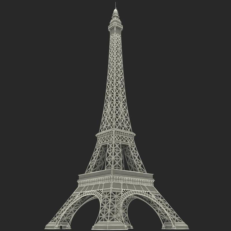 Eiffel Tower of Paris 3D model_1