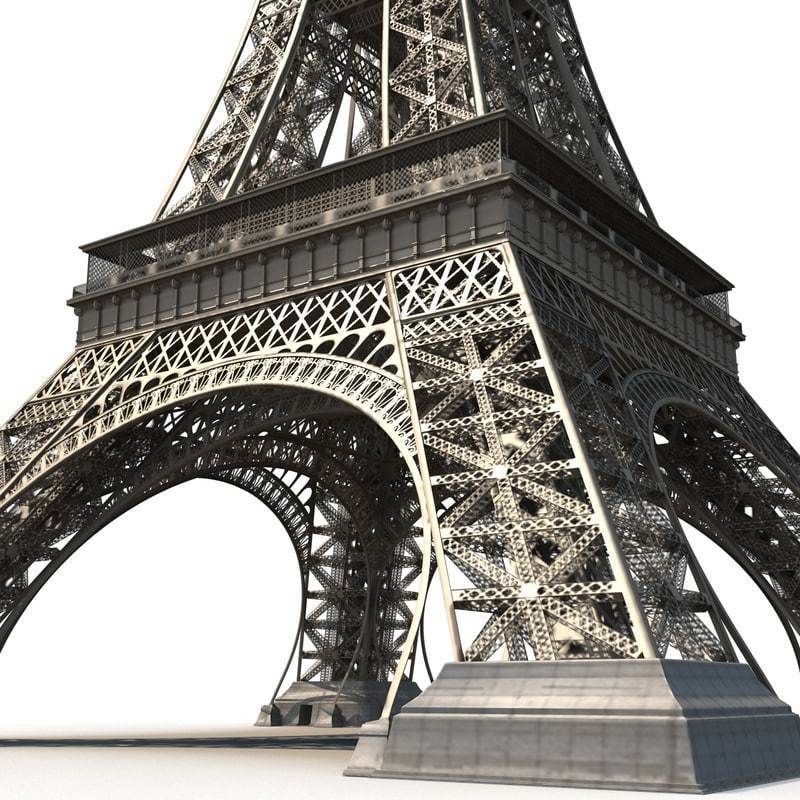Eiffel Tower of Paris 3D model_9